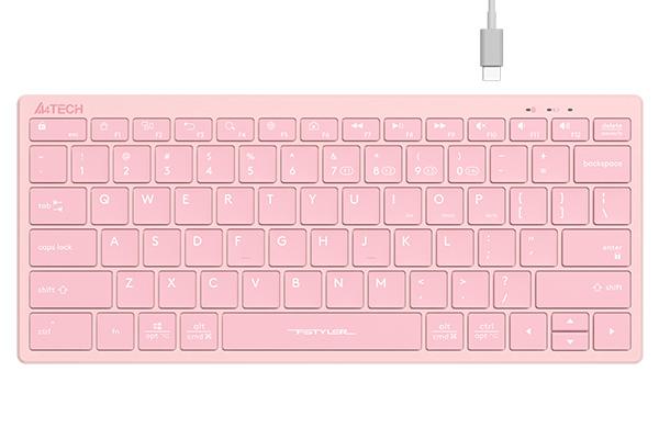 Безжична клавиатура A4TECH FBX51C FSTyler, розово - A4-KEY-FBX51C-PINK