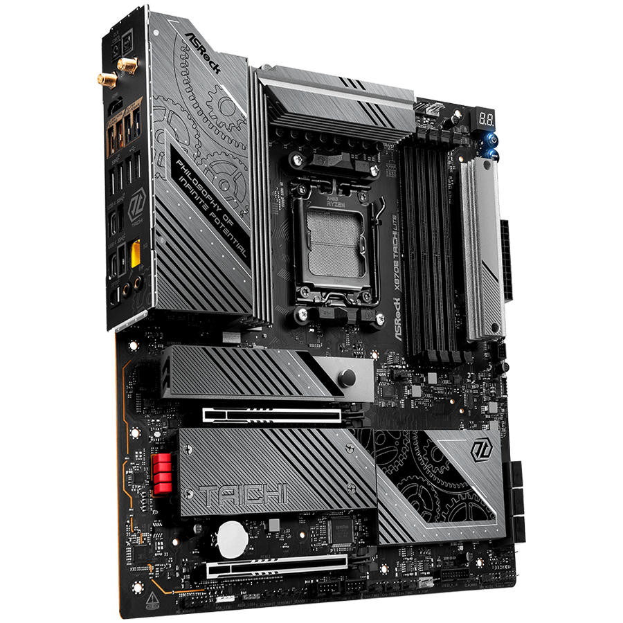 Дънна платка ASROCK MB Desktop X870E Taichi Lite, AM5, 4x DDR5, 2x PCIe 5.0 x16, 1x Blazing M.2(PCIe Gen5x4) - X870E TAICHI LITE