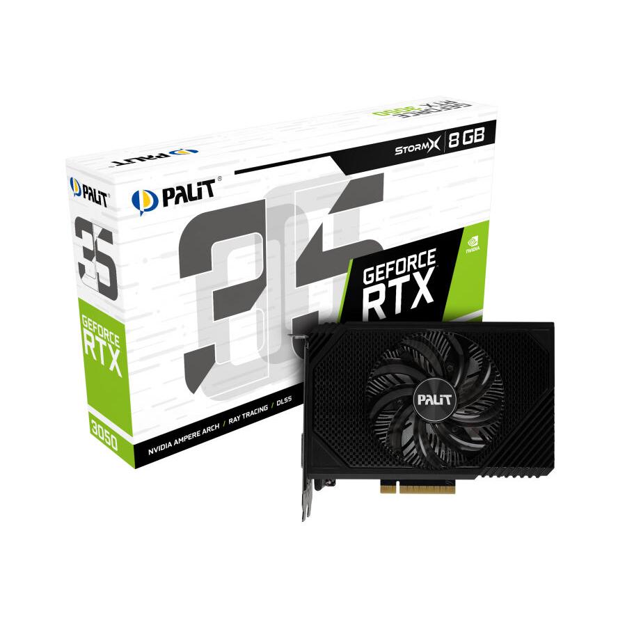 Palit RTX3050 StormX 8GB GDDR6 HDMI DVI DP - (A) - NE63050018P1-1070F (8 дни доставкa)