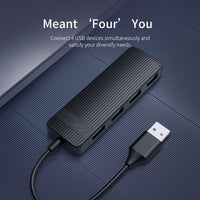 Orico хъб USB2.0 HUB 4 port Black - FL02-BK thumbnail 5