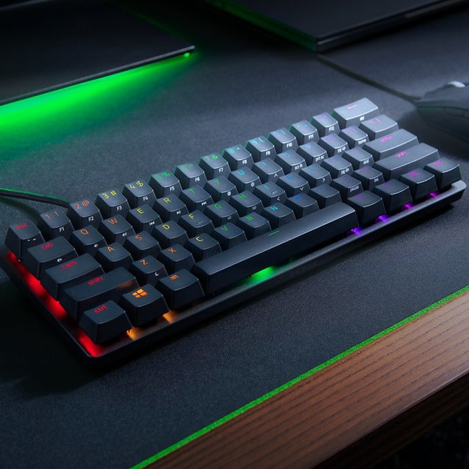 Razer Huntsman Mini - Clicky Optical (Purple Switch) - US - Black, Gaming Keyboard - RZ03-03390100-R3M1
