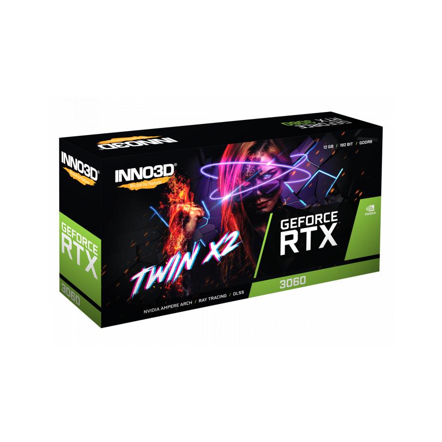 Inno3D RTX3060 Twin X2 LHR 12GB GDDR6 HDMI 3xDP - (A) - N30602-12D6-119032AH (8 дни доставкa)