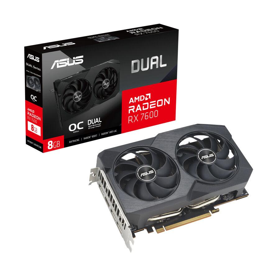 ASUS DUAL-RX7600-O8G-V2 8GB GDDR6 HDMI DP - (A) - 90YV0IH2-M0NA00