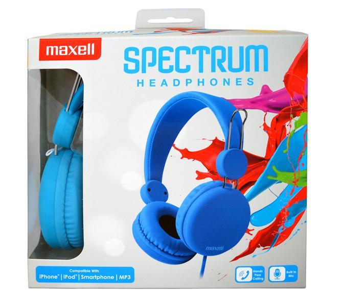 Слушалки с микрофон MAXELL HP SPECTRUM, SMS-10S , Син - ML-AH-HP-SPEC-BLUE