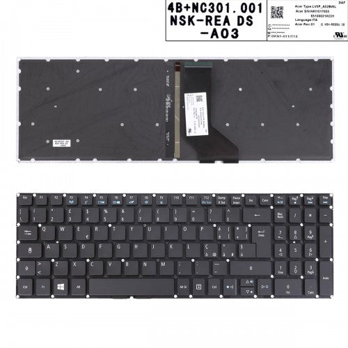 Клавиатура за лаптоп Acer Aspire R5-571 R5-571Т Черна Без Рамка С Подсветка / Black Without Frame US/UK With Backlit