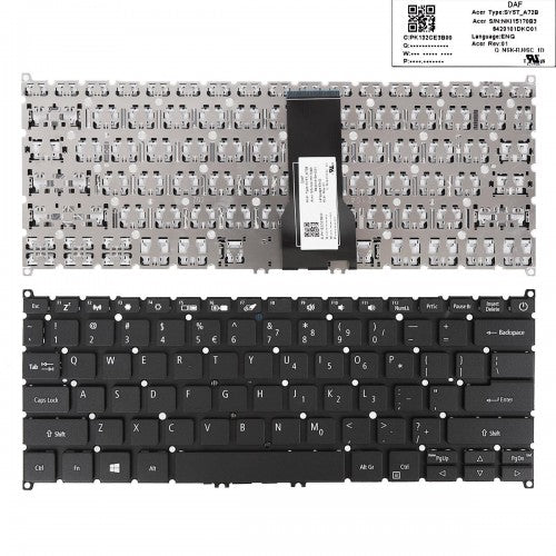 Клавиатура за лаптоп Acer Swift 3 SF314-54 SF314-54G SF314-54G-52L8 SF314-56G Черна Без Рамка с Кирилица