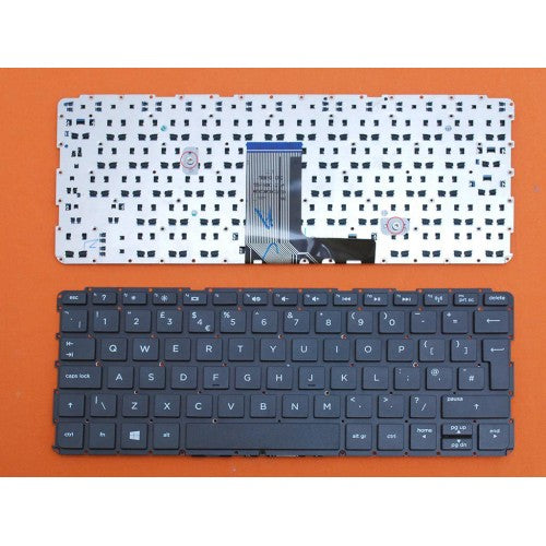 Клавиатура за лаптоп HP Pavilion 11-e Black Without Frame UK / Черна Без Рамка (Голям Ентър)