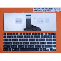 Клавиатура за лаптоп Toshiba L830 L840 Черна със Сребриста Рамка / Silver Frame Black thumbnail 1