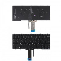 Клавиатура за лаптоп Dell Latitude 3340 3350 5480 7480 - Черна Без Рамка с Малък Ентър с Подсветка thumbnail 1