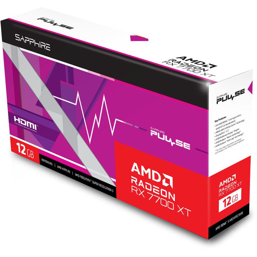 Sapphire Radeon RX7700XT Gaming Pulse 12GB GDDR6 HMDI DP - (A) - 11335-04-20G