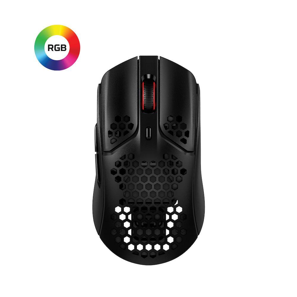 Геймърска мишка HyperX Pulsefire Haste, Wireless, RGB, USB, Черен Червен - HX-MOUSE-PFHW-BK