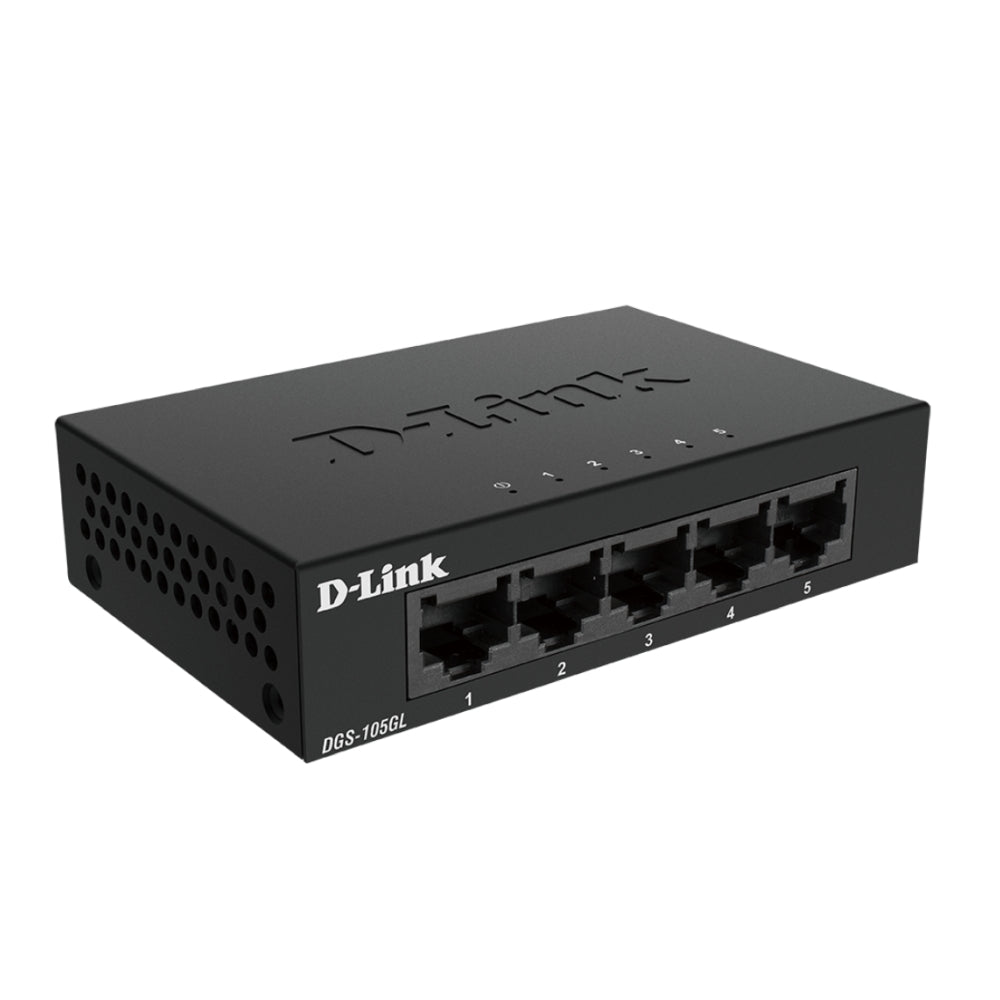 D-Link 5-Port Gigabit Ethernet Metal Housing Unmanaged Switch - DGS-105GL
