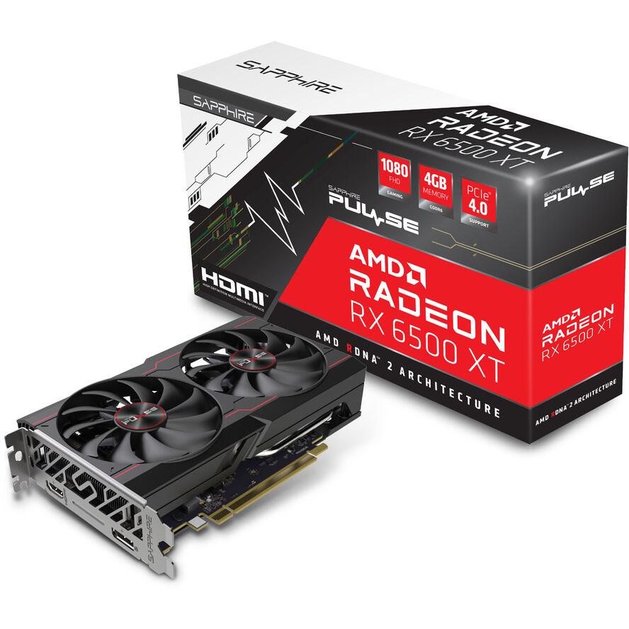 Sapphire Radeon RX6500XT Gaming Pulse OC 4GB GDDR6 HDMI DP - (A) - 11314-01-20G