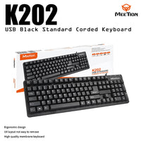 Meetion K202 Keyboard Black , USB thumbnail 3