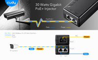 PoE инжектор Cudy POE200, Gigabit PoE+/PoE, 30W, 1 x 10/100/1000Mbps - POE200 thumbnail 5
