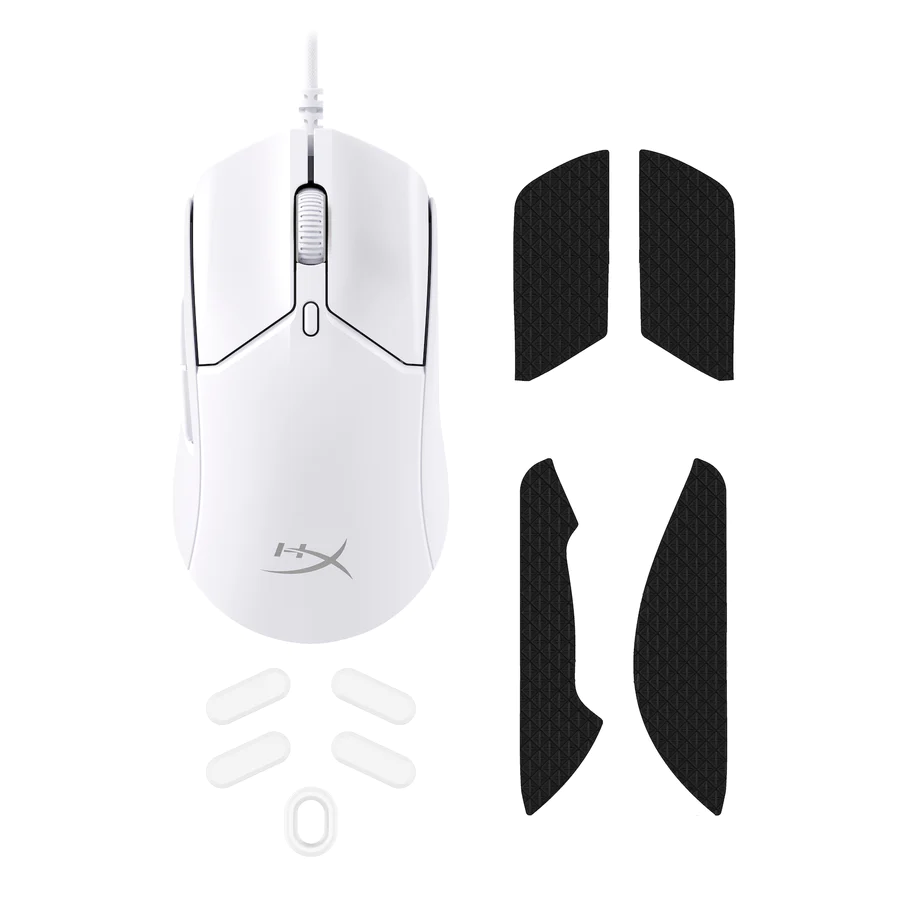 Геймърска мишка HyperX Pulsefire Haste 2, RGB, Бял - HX-MOUSE-PFH-W-2