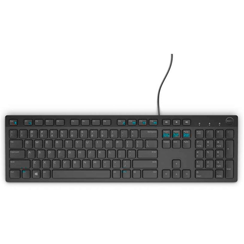 Dell KB216 Wired Multimedia Keyboard Black - 580-ADHK
