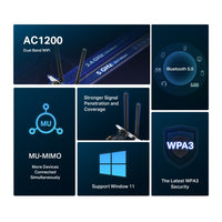 Безжичен PCIe адаптер Mercusys MA30E AC1200 thumbnail 4