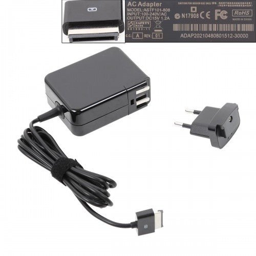 Зарядно за лаптоп (Laptop AC Adapter) Asus - 15V / 1.2A / 18W Шуко - Заместител / Replacement Високо Качество A+