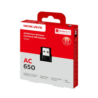 Безжичен Nano USB адаптер Mercusys MA20N AC650 thumbnail 5