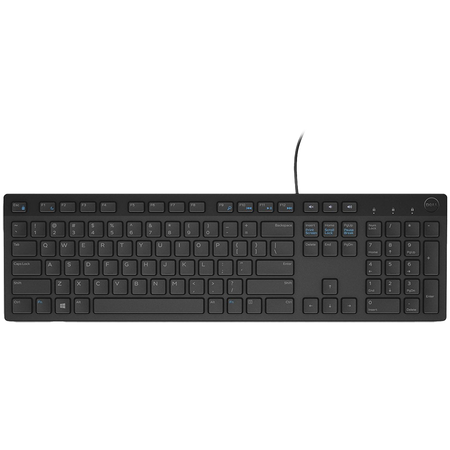 Keyboard Dell KB216 Multimedia, US International (QWERTY), Black - 580-ADHK-14