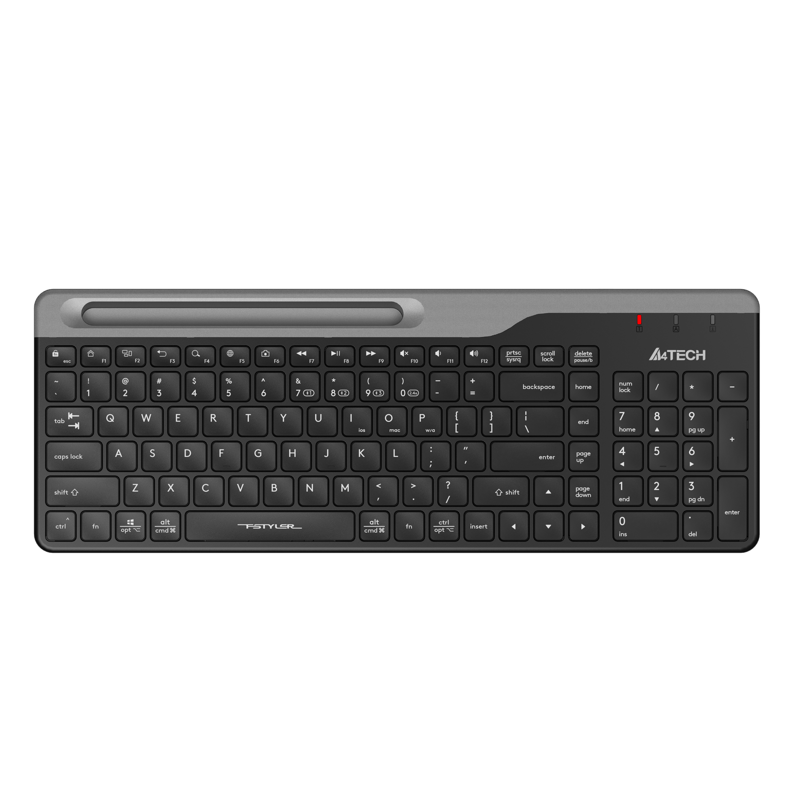 Безжична клавиатура A4tech Fstyler, FBK25, Черен - A4-KEY-FBK25-US-BG