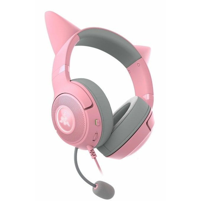 Kraken Kitty V2 - Pink, Gaming headset, Kitty Ears, Stream Reactive Lighting, HyperClear Cardioid Mic