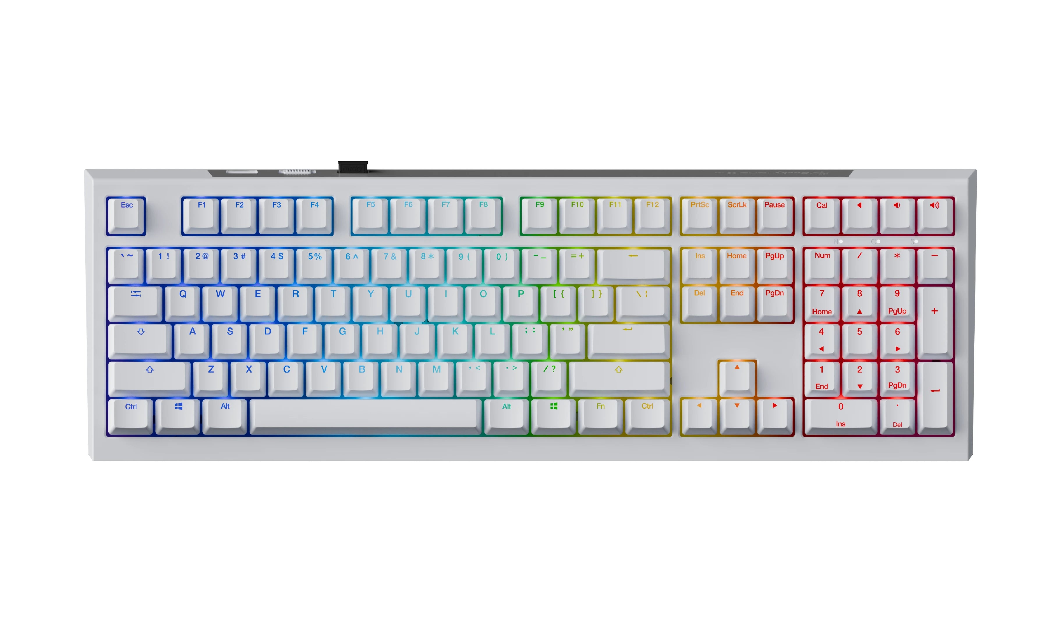 Ducky Професионална геймърска механична клавиатура Professional One X Wireless White Ducky AI Switches [Linear]