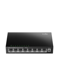 Суич Cudy FS108, 8-портов 10/100 Mbps RJ 45, Метален корпус, Черен - CUDY-FS108 thumbnail 1