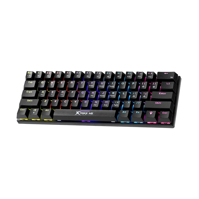 Xtrike ME геймърска механична клавиатура Gaming Mechanical keyboard 61 keys TKL - GK-916 - (English US) (XTRM-GK-916-BK)