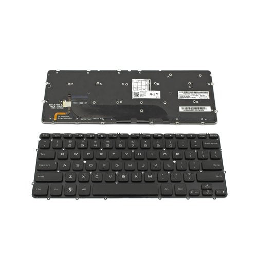 Клавиатура за лаптоп Dell XPS L321X L322X Черна Без Рамка (Малък Ентър) с Подсветка / Black Without Frame With Backlit US