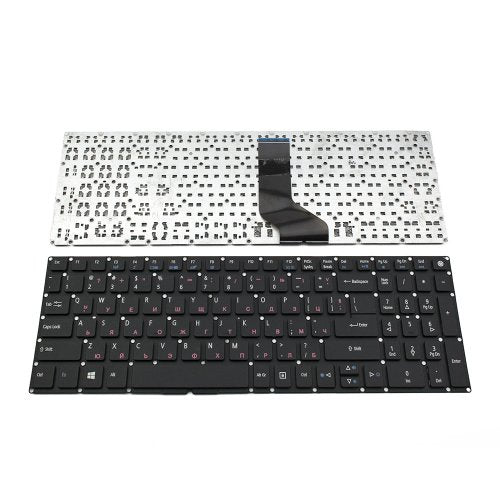 Клавиатура за лаптоп Acer Aspire E5-722 E5-772 V3-574G E5-573 Черна Без Рамка (Малък Ентър) - с Кирилица No Frame Black US/UK