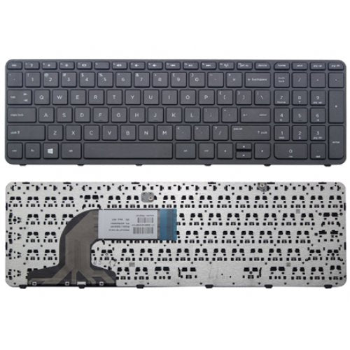 Клавиатура за лаптоп HP 350 G1 355 G2 Черна с Черна Рамка / Black Frame Black US/UK