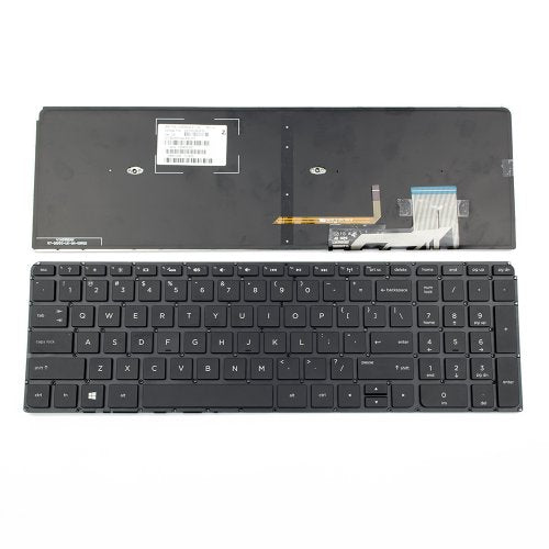 Клавиатура за лаптоп HP Envy M6-K - Черна Без Рамка с Подсветка Малък Ентър (No Frame, US With Backlit)
