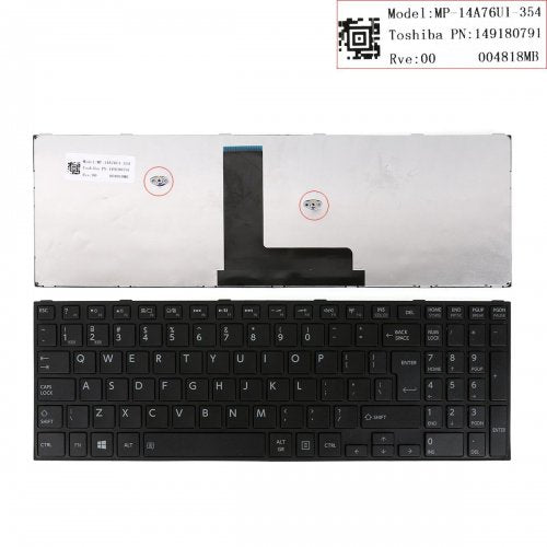 Клавиатура за лаптоп Toshiba Satellite C50-B C55-B C55A-B C55D-B - Черна С Черна Рамка / Black Frame Black