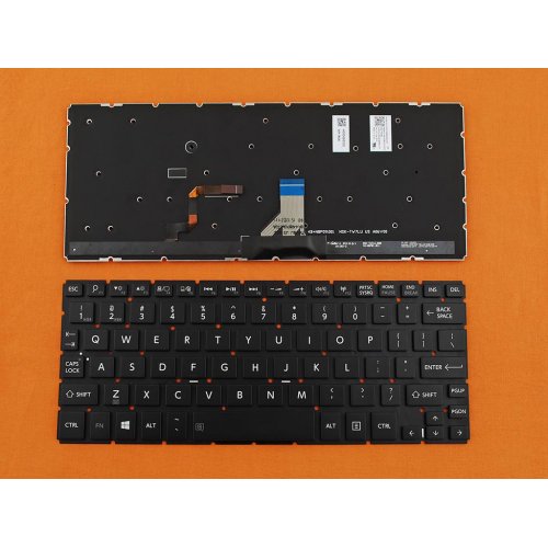 Клавиатура за лаптоп Toshiba Satellite Radius P20W-C P25W-C Черна Без Рамка (Малък Enter) С Подсветка Black Without Frame With Backlit US