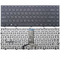 Клавиатура за лаптоп Lenovo IdeaPad 100-14ibd Черна с черна рамка US (малък ентър) thumbnail 1