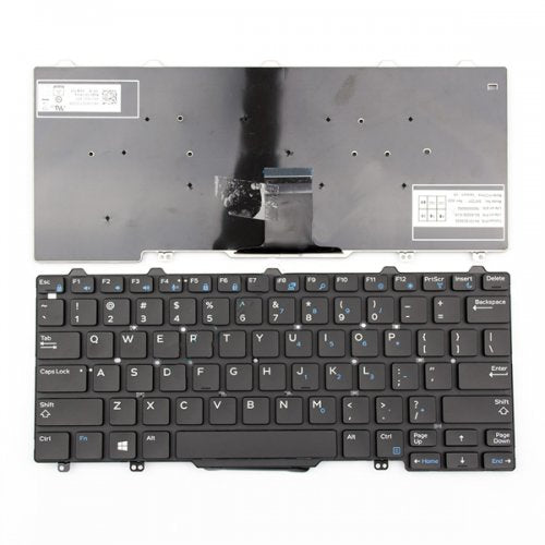 Клавиатура за лаптоп Dell Latitude 13 7000 E7250 7350 5250 Черна Без Рамка с Малък Enter US