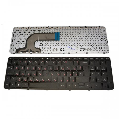 Клавиатура за лаптоп HP Pavilion 15-e 15-n 15-r HP 250 G3 Черна с Черна рамка, Гланцова с Кирилизация