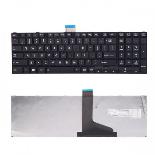 Клавиатура за лаптоп Toshiba Satellite C850 C855 C850D L850 L850D Черна със Черна Рамка
