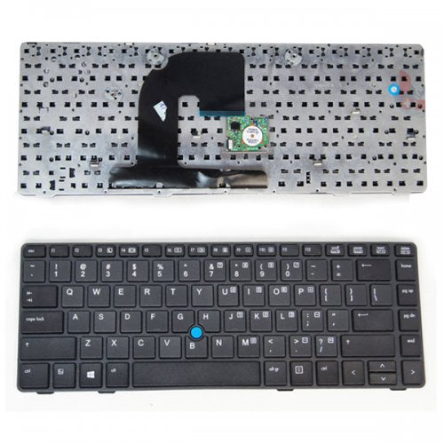 Клавиатура за лаптоп HP ProBook 6460 6465 6470B EliteBook 8460p Черна с Рамка и Pointing Stick