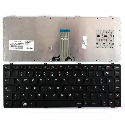 Клавиатура за лаптоп Lenovo IdeaPad Y470 Y471 Y470M Y470N Black Frame Black с Кирилица