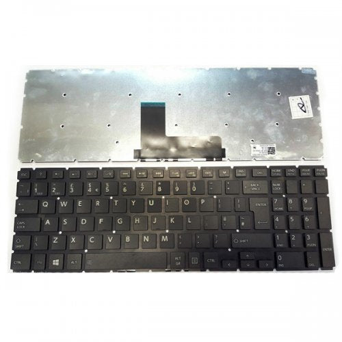 Клавиатура за лаптоп Toshiba Satellite L50-B C55-C L50-C L70-C S50-B P50-C P50D-C P50T-C P55W-C S50D-B S50T-B Radius P50W-C P55W-C - Черна Без Рамка с Голям Ентър (No Frame Black UK)
