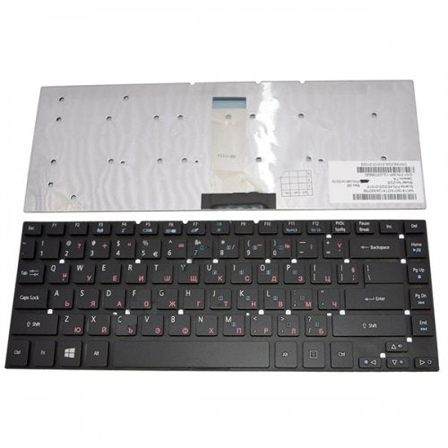 Клавиатура за лаптоп Acer Aspire 3830 4755 4830 ES1-511 ES1-520 No Frame Black / Черна Без Рамка с Enter US/UK с Кирилица