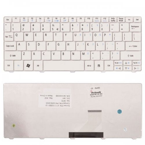Клавиатура за лаптоп Acer Aspire One 532H D260 521 White US/UK