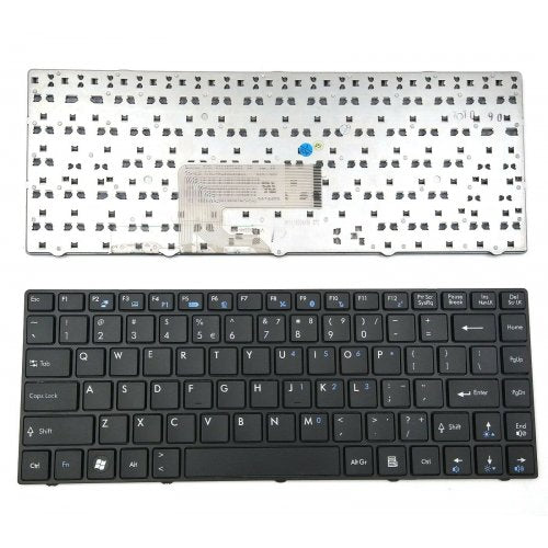 Клавиатура за лаптоп MSI X370 CX41 CX420 CX420MX GE40 Черна с Лъскава Рамка с Кирилица / Glossy Frame Black