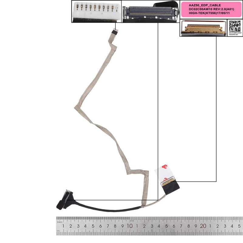 Лентов Кабел за лаптоп (LCD Cable) Dell Latitude E7270 30 pin eDP