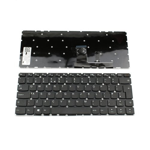 Клавиатура за лаптоп Lenovo IdeaPad 110-14ISK 110-14IBR 110-14AST Black Without Frame UK / Черна Без Рамка (Голям Ентър)