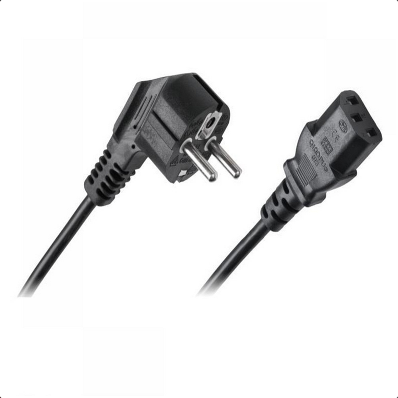 Захранващ кабел 3x0.75кв.мм за компютър- 1.5м. Bulk