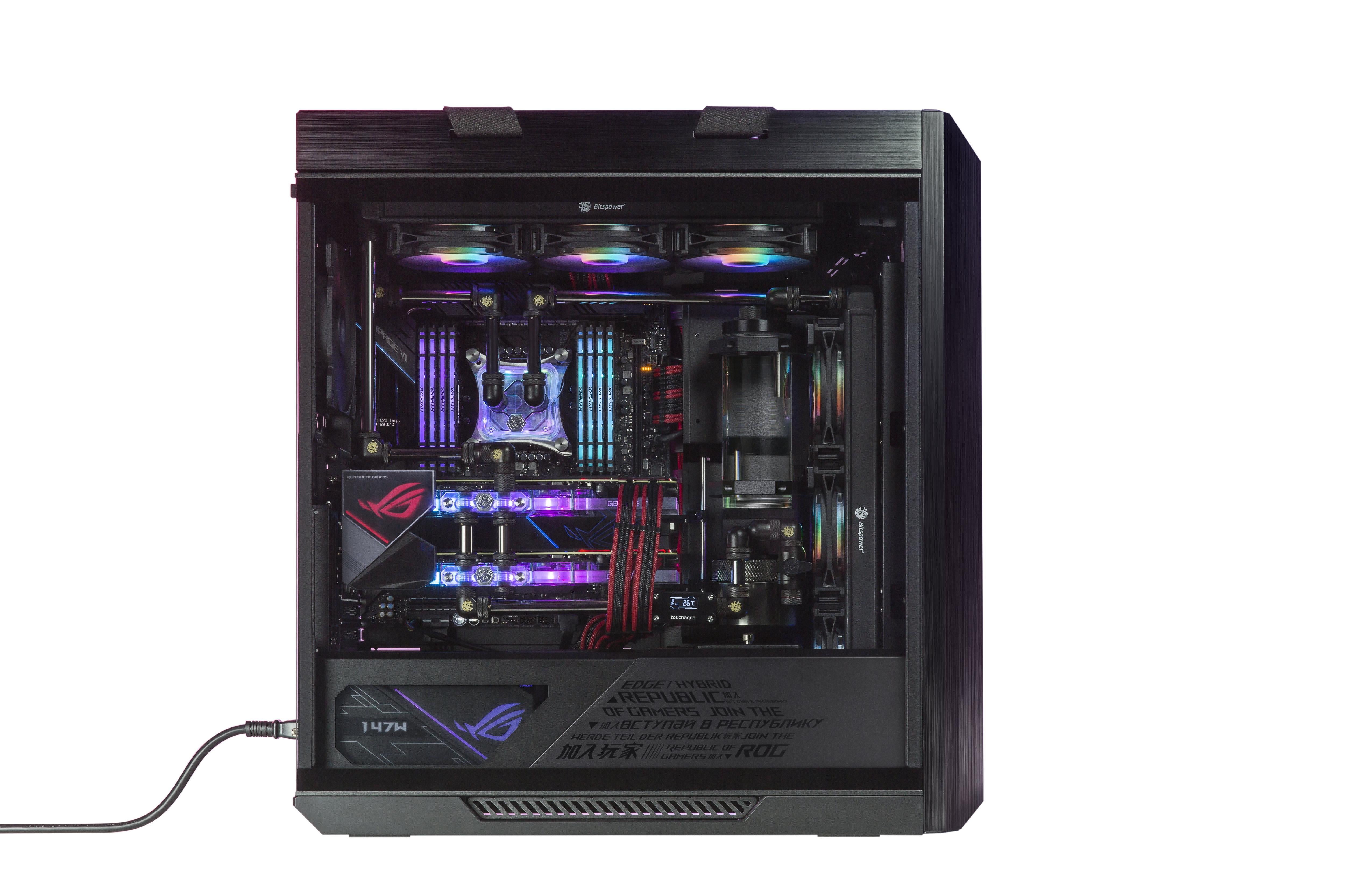 Кутия за компютър ASUS ROG Strix Helios, ATX/EATX, Mid-Tower, Aura Sync ARGB - ASUS-CASE-ROG-HELIOS-BK